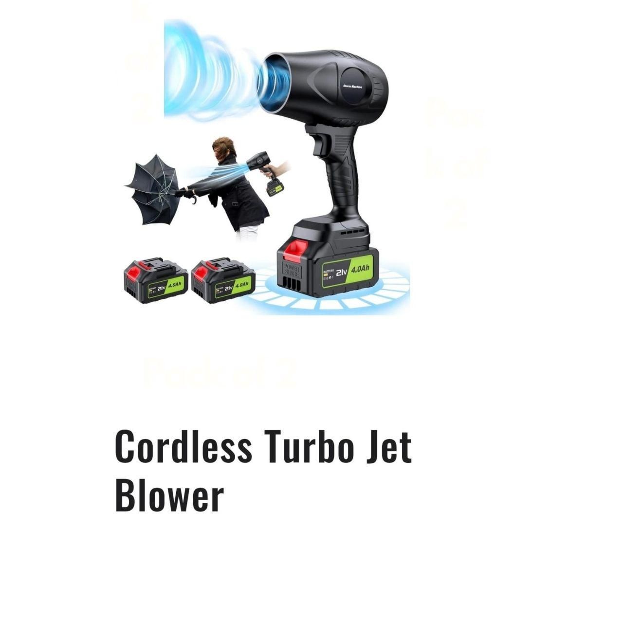 Cordless Turbo Jet Blower for Deep Cleaning & Dirt/Dust Removal