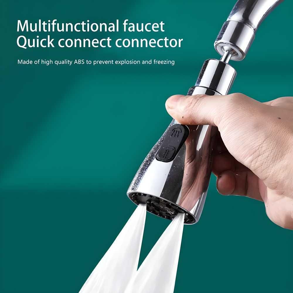 3-Mode Kitchen Sink Faucet Extender – Adjustable Water Spray Head