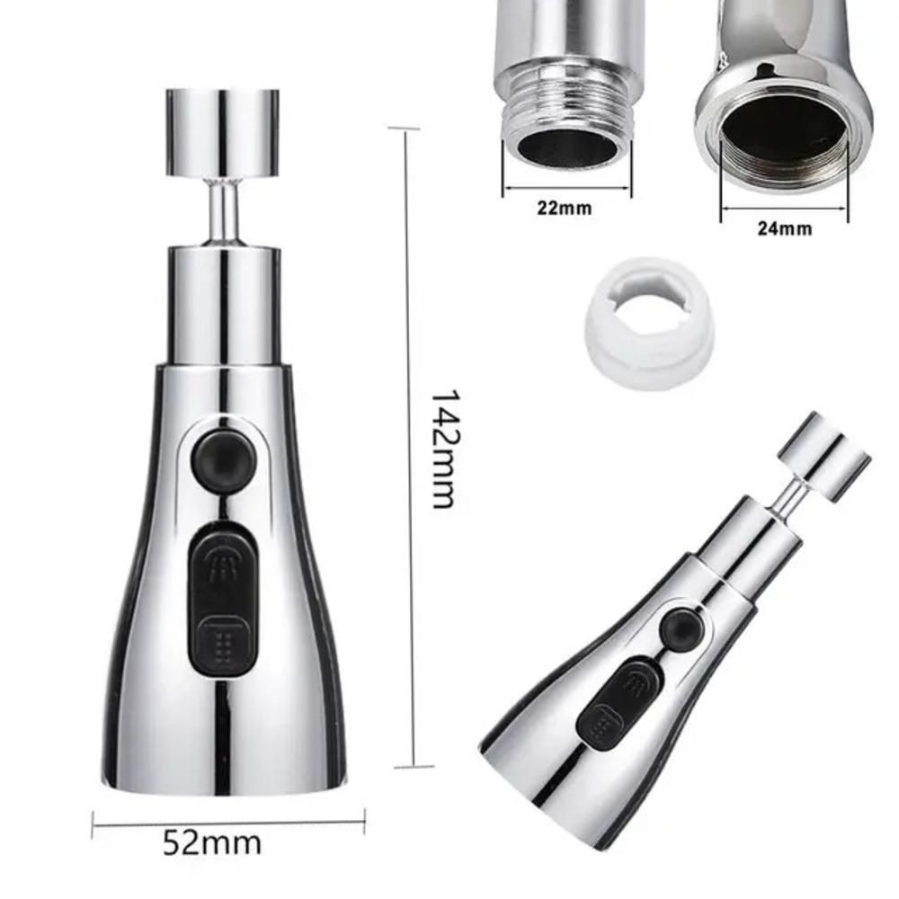 3-Mode Kitchen Sink Faucet Extender – Adjustable Water Spray Head