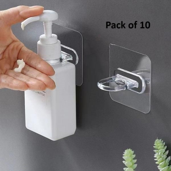No-Drill Self-Adhesive Wall Hooks (Pack of 10) – Multipurpose Use