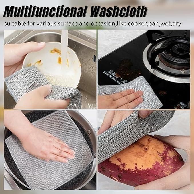 Heavy-Duty Steel Dishwashing Cloth – Pack of 10