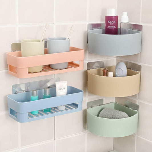 No-Drill Corner Storage Rack with 5 Shelves – Wall Mounted Organizer