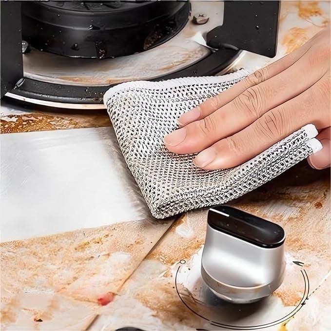 Heavy-Duty Steel Dishwashing Cloth – Pack of 10
