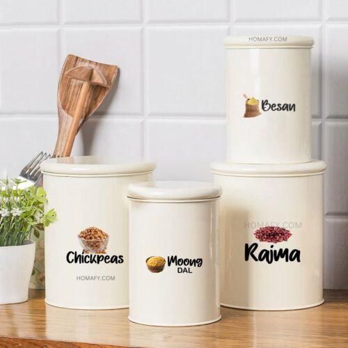 Waterproof Spice Jar Label Stickers – Set of 60 (Kitchen Organisation)