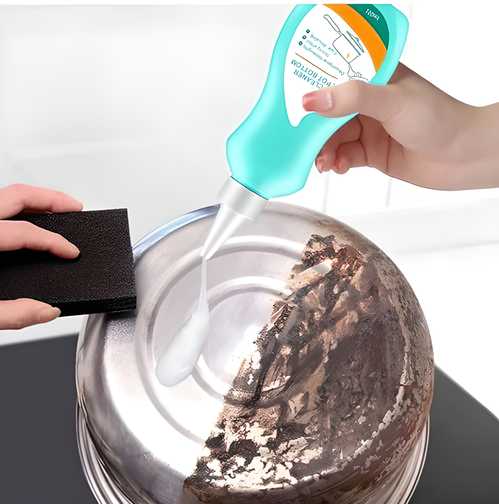No-Scrub Cleaning Gel for Pot & Pan Bottom – Removes Burnt Stains