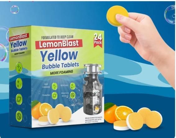 LemonBlast Sink & Drain Pipes Cleaning Tablets – 24 Pack