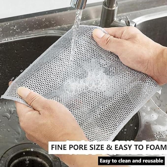 Heavy-Duty Steel Dishwashing Cloth – Pack of 10