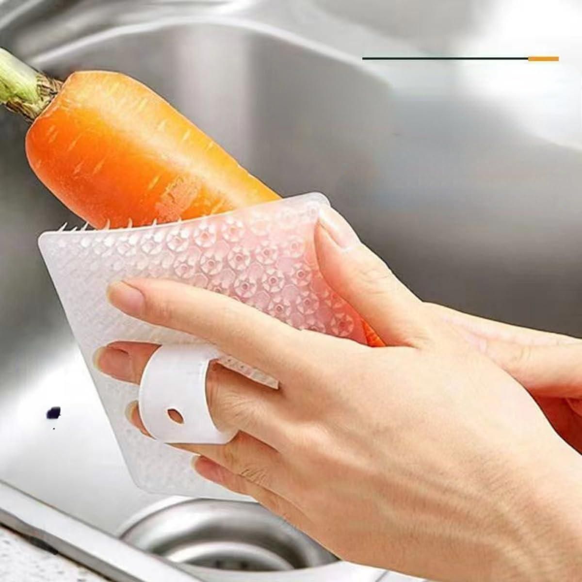 Silicone Cleaning Scrubber for Fruits, Vegetables & Utensils – Pack of 2