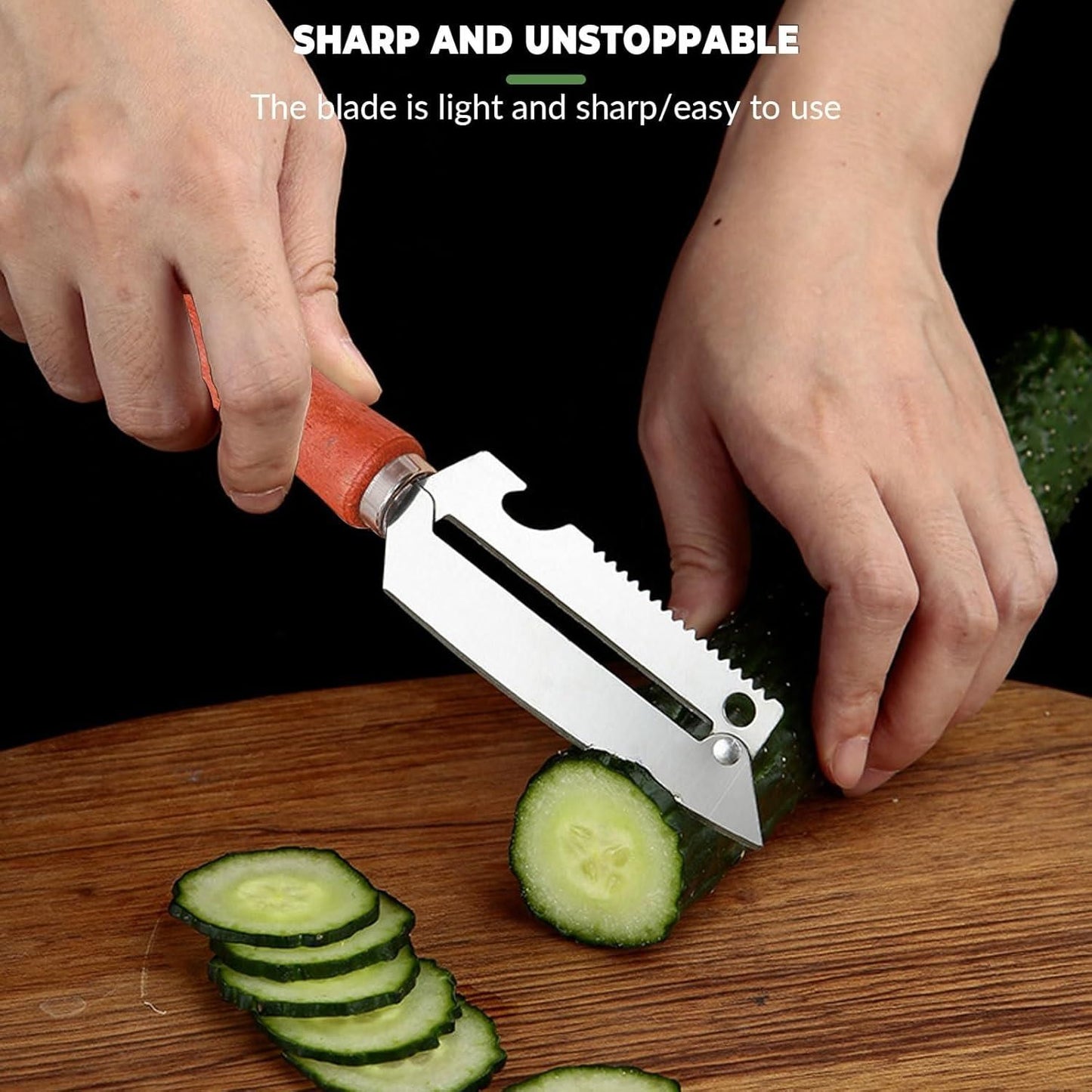 3-in-1 Kitchen Peeling Knife – Peeler, Cutter & Bottle Opener