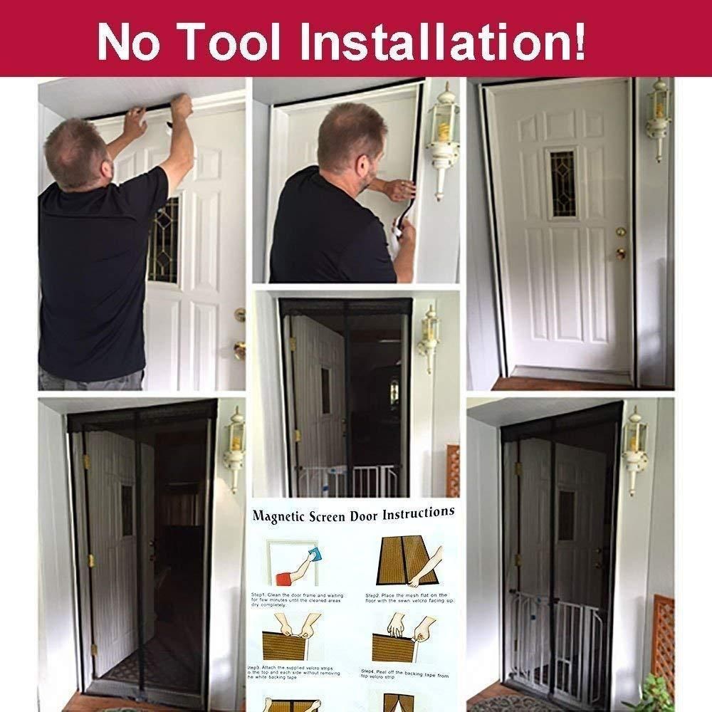Magnetic Mesh Door Curtain to Block Mosquitoes & Dust