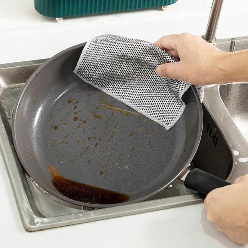 Heavy-Duty Steel Dishwashing Cloth – Pack of 10