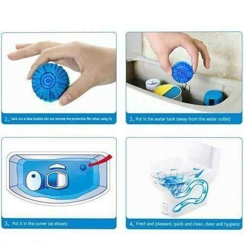 Toilet Cleaning & Deodorizing Tablets – Pack of 10 (Just drop & flush)